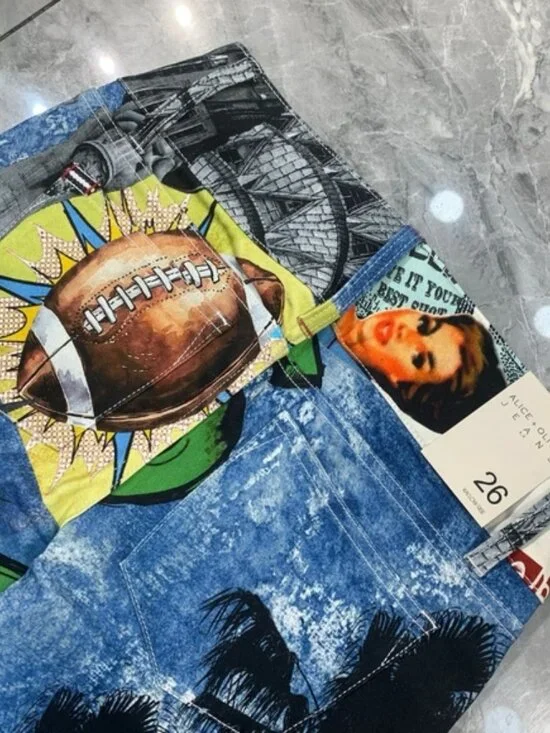 Alice + Olivia KAI LOW RISE PRINTED JEAN - Picture 15 of 15